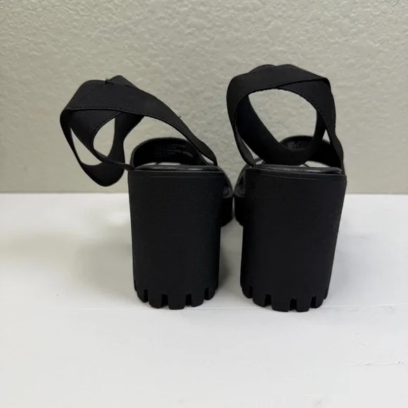 Union Bay Women’s Black Lucca Platform Chunky Block Heel Strappy Sandals Sz 8.5 - Picture 5 of 10